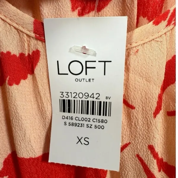 NWT LOFT Sleeveless Tiered Floral Midi‎ Dress Size XS Feminine Vacation Beachy - Image 4