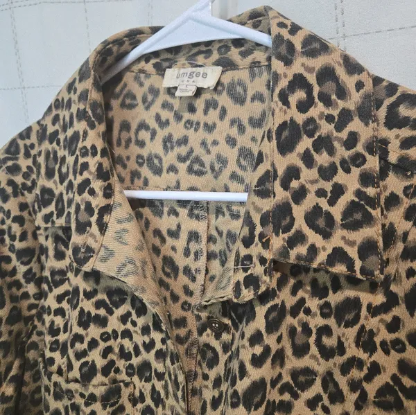 Umgee Animal Print Button Down Tunic/Mini Dres - Image 6