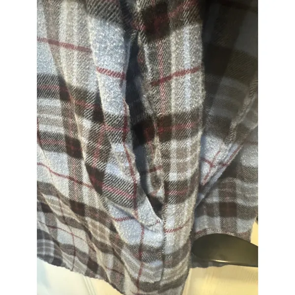 Wild Fable Blue‎ Plaid Flannel Shirt Jacket XS Pockets 100% Cotton - Image 5