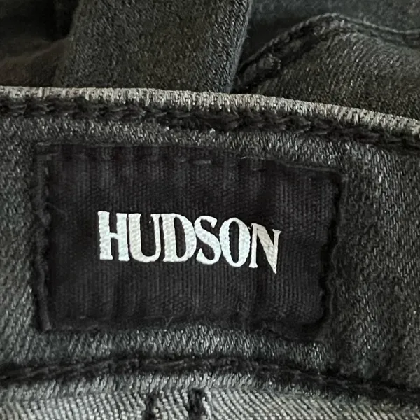 Hudson Zoeey High Rise Faded Black & Red Tuxedo Stripe Ankle Jeans 25 - Image 11