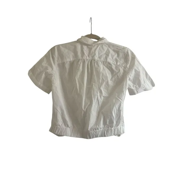 ✨MAEVE Anthropologie Short Sleeve Button Down Sz XS White Top✨ - Image 5