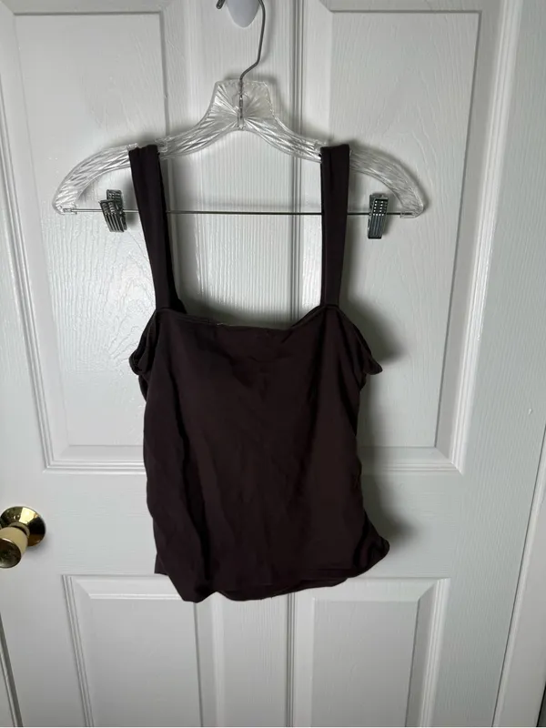 Reformation Trish Knit Top in Mole XL - Image 3