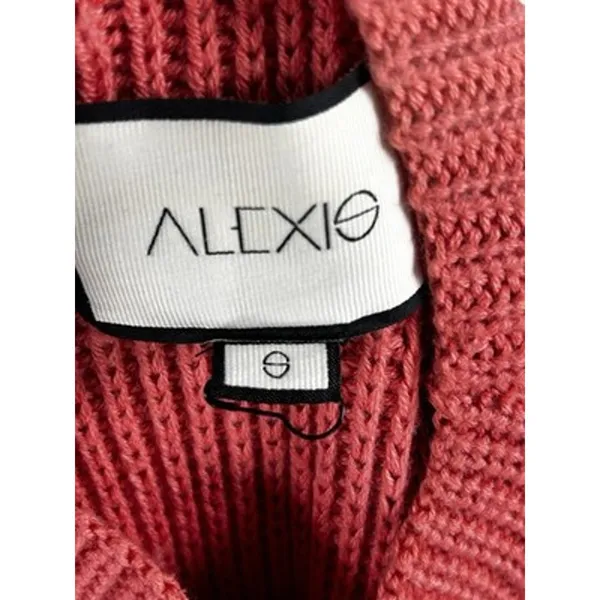 Alexis Oggi Pink Mock Neck Ribbed Knit Sweater Women’s Size Small - Image 5