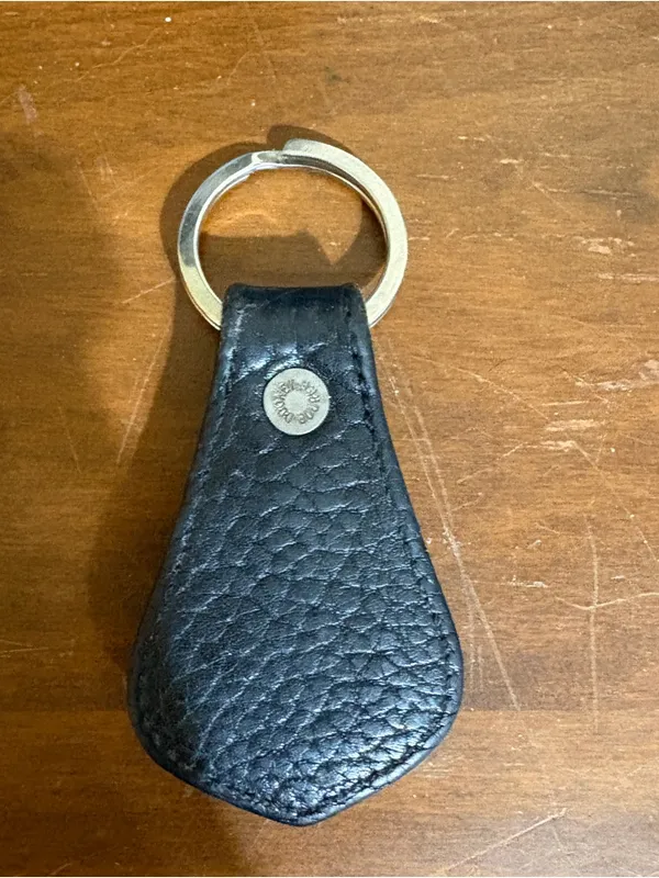 Vintage Dooney & Bourke All Weather Leather Brass Duck Key Fob Ring - Image 3