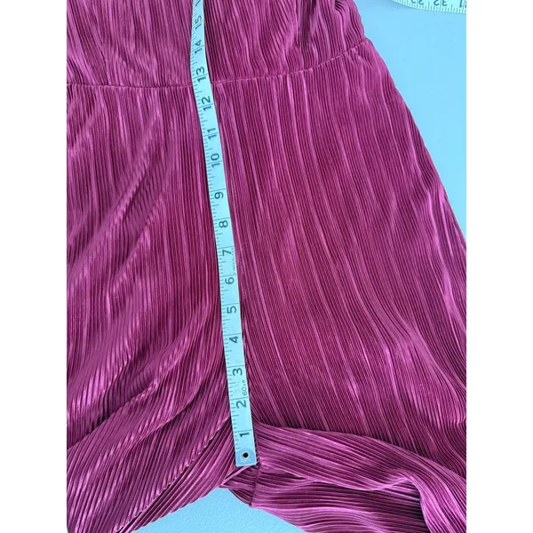Anthropologie Maeve Burgundy Purple-Pink Ribbed Sonata Wide-leg Jumpsuit 6 - Image 7