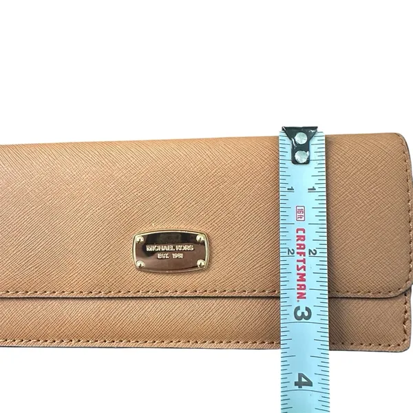 Michael Kors Tan Saffiano Leather Wallet - Excellent Condition, ~8"‎ - Image 8
