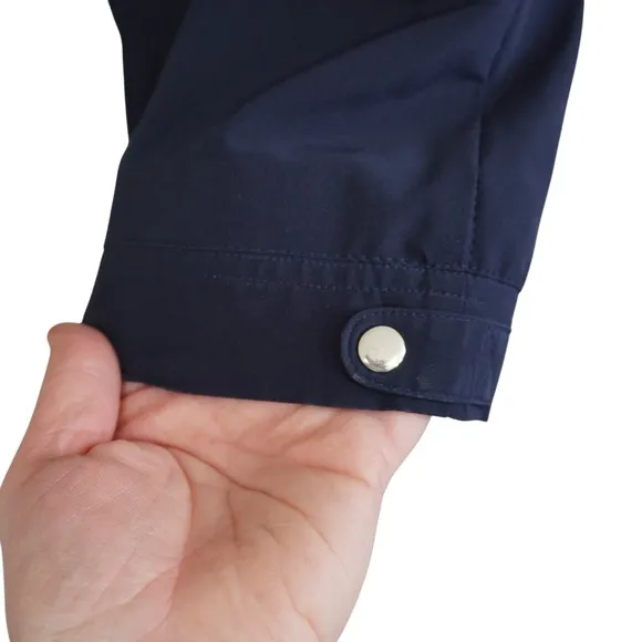 Zenergy Chicos‎ Medium Navy Blue Lightweight Cargo Pants Regular Stretch Casual - Image 10