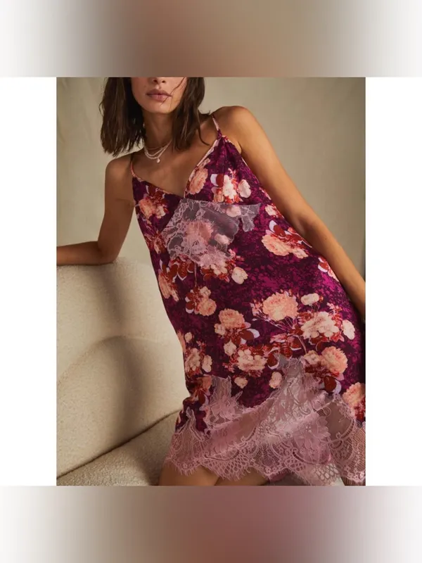 NWT Free People Sunfade Slip Dress - Jewel Combo - XS - Image 3