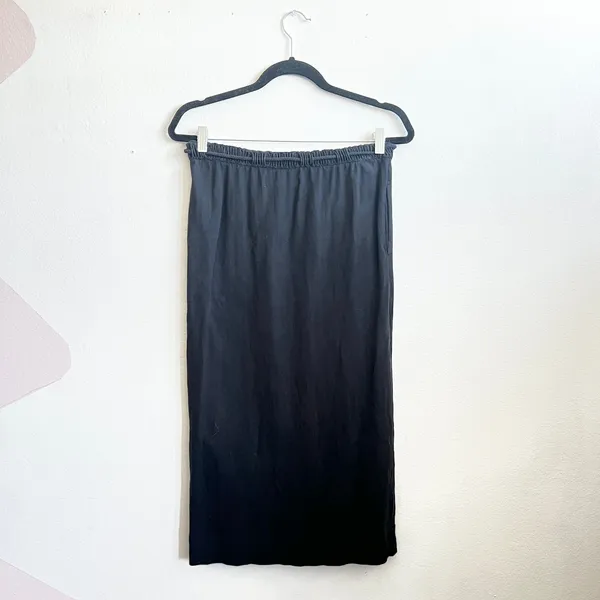 Free People Beach Midi Skirt Boho Bohemian Baggy‎ Vacation Black XS - Image 2