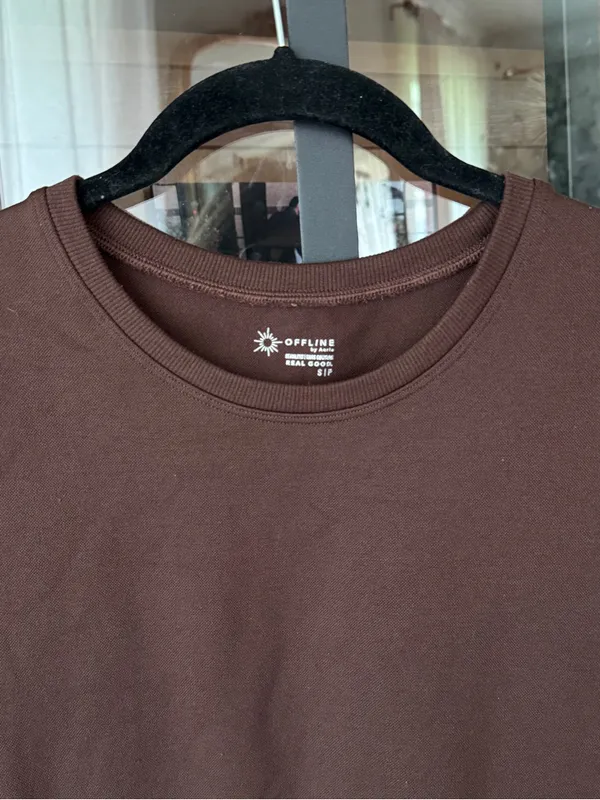 Aerie OFFLINE Sidewalk Seamless Cropped T-Shirt tee workout top short sleeve - Image 2