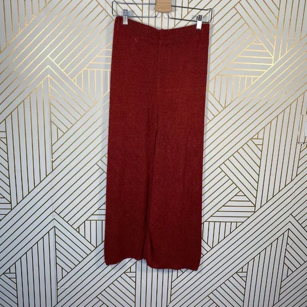 Zara‎ Knit Culottes in Red Rust Wide Leg High Waist - Image 8