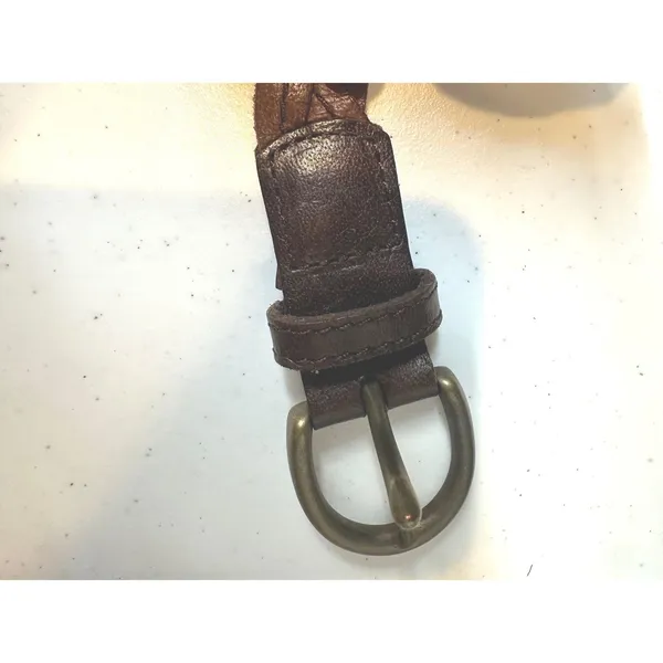 Abercrombie & Fitch Braided Belt Women XS/S Brown Leather Skinny Boho Western - Image 11