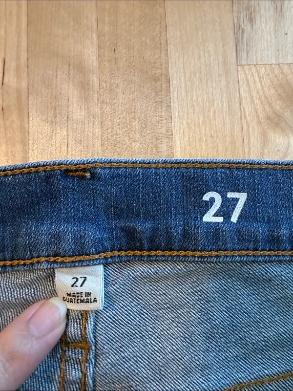 J. Crew Mid-Rise Vintage Slim Straight Raw Hem Ankle Jeans, 27 - Image 7
