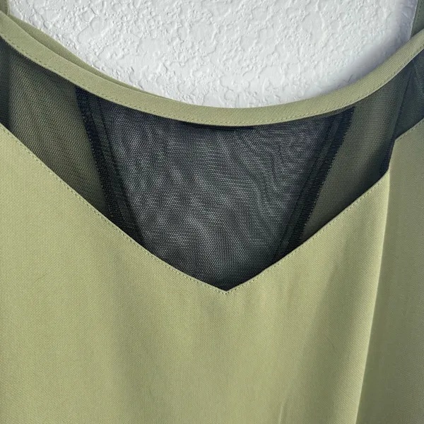 💚Mossimo Supply Co Sage Green and Black Sheer Camisole Tank Top - Image 2