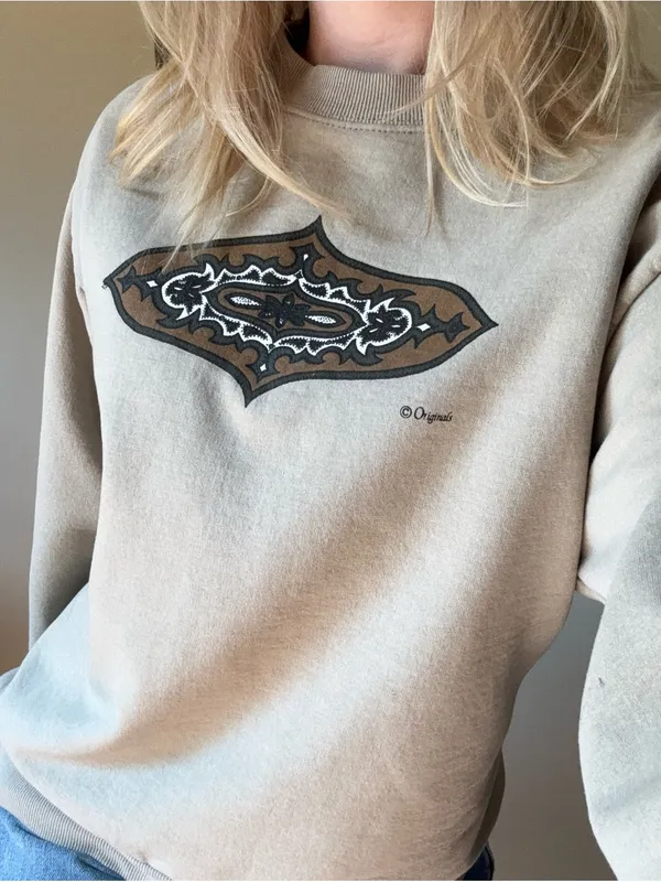 Jerzees Vintage Western Style Crewneck Sweatshirt - Image 8