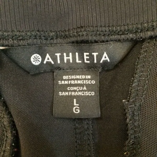 Athleta wide leg tech pants large black women’s - Image 10