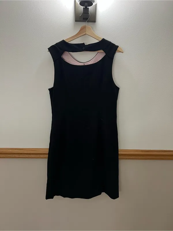NWT Anthropologie STCL Stamp Dress Black Faux Collar size 12 retails $148 - Image 3