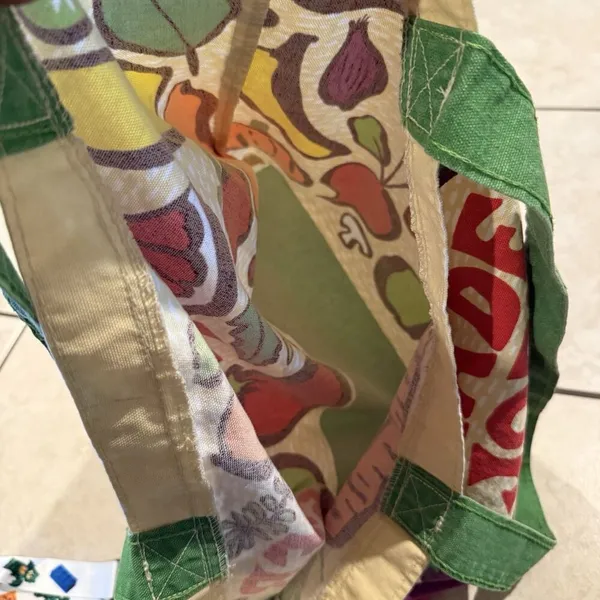 Trader Joe's Shopping Bag Fruit & Vegetable (100% cotton) Made In AOP/USA - Image 6