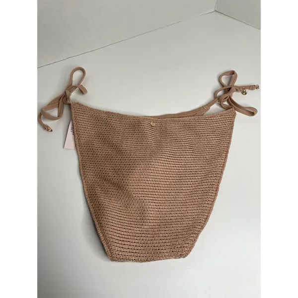 NEW Victorias Secret Bikini Bottoms Tan Crochet Size XL - Image 7