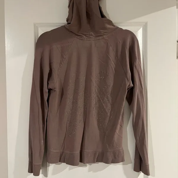 Victoria’s Secret zip up with angel wings in jewels on the back - Image 2
