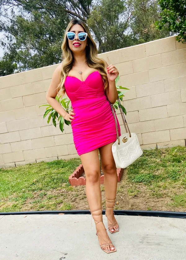 Oh Polly Barbie Pink Dress - Image 4