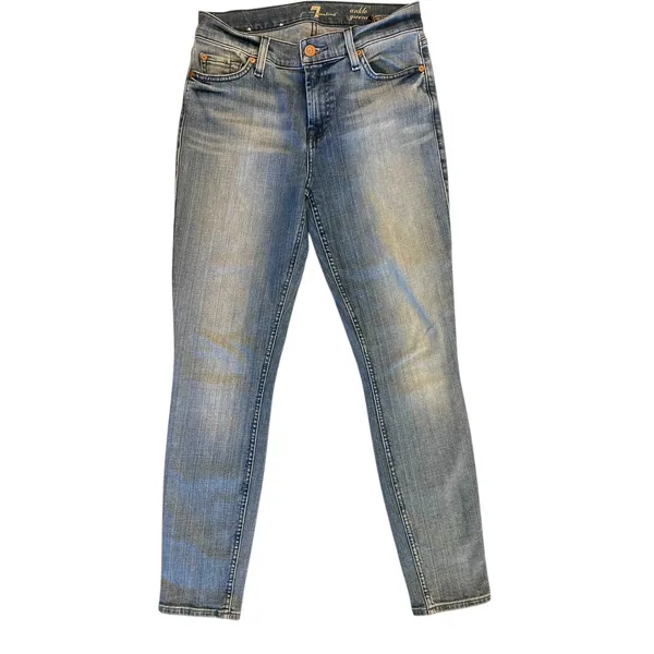 7 For All Mankind‎ 7FAMK Ankle Gwenevere Skinny Jeans Denim Size 25 Stretch - Image 2