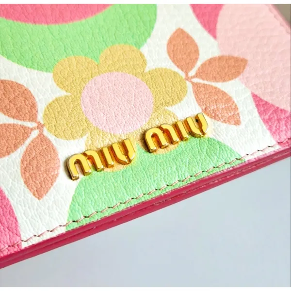 Limited Edition Floral Compact Leather Wallet - Image 5