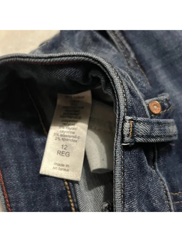 Edgy Dark Wash Flare Jeans Size 12 Regular - Image 3