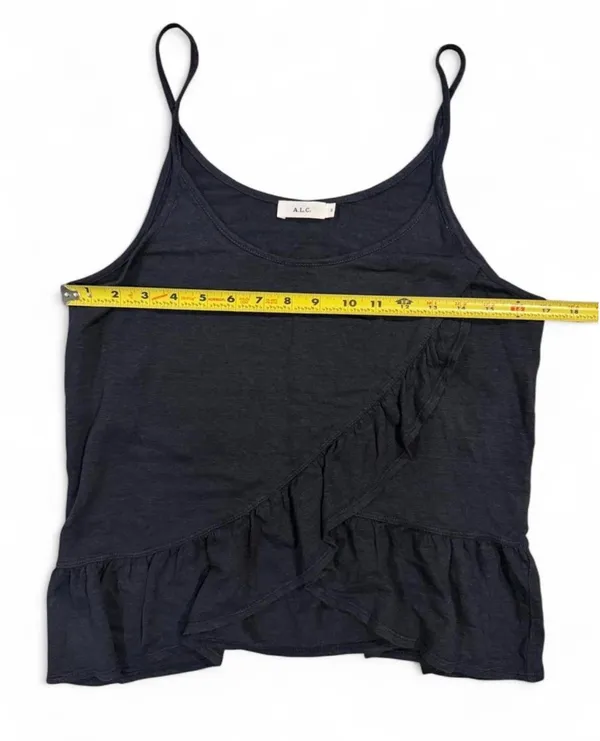 A.L.C. Ruffle Linen Knit Tank Top Small - Image 8