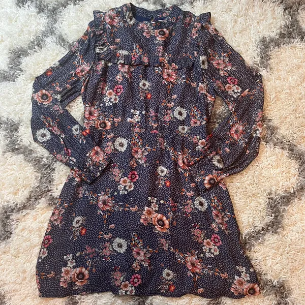 Wander Cassidy Navy Blue Floral Print Mini Dress - Image 8