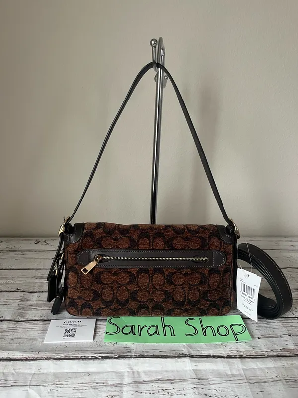 Coach Etta Small Flap Bag In Signature Chenille - Image 3