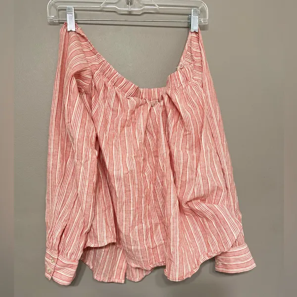 FREE PEOPLE Women’s Top‎ Hello There Relaxed Stylish Red/Orange Size Med - Image 4