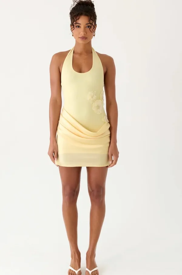 Peppermayo Mini Dress Yellow - Image 4
