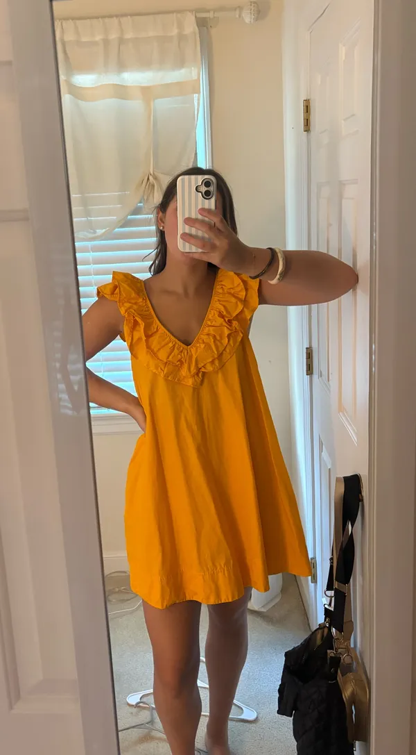 Maeve Anthropologie Ruffle Tunic Mini dress - Image 4