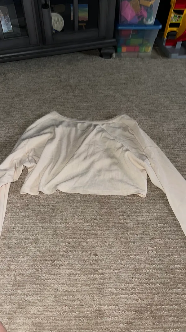 Aeropostale Long Sleeve Knit Waffle Cropped - Image 3