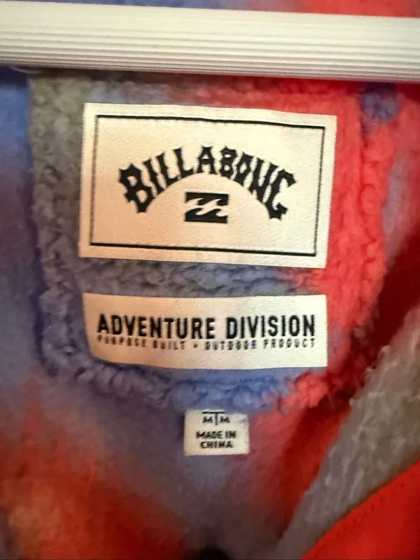 Billabong switchback Aztec print Sherpa fleece pullover size M - Image 5