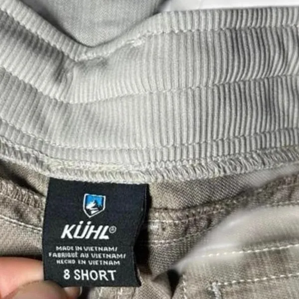 KÜHL Cabo UPF 50+ Sun Gray Linen Blend Hiking PNW Granola Gorpcore Size 8 Short - Image 4