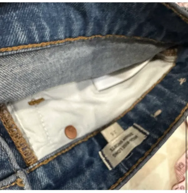 Madewell High Rise Long Denim Shorts - Image 6