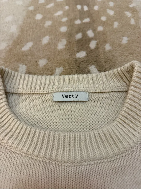 Verty Southwestern Geometric Oversized Sweater One Size Cream Red Navy - Image 6