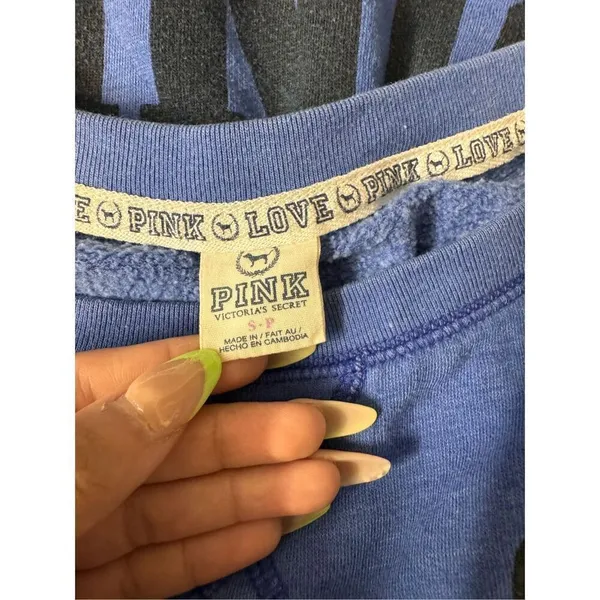 Victoria's Secret Crewneck blue size small PINK - Image 6