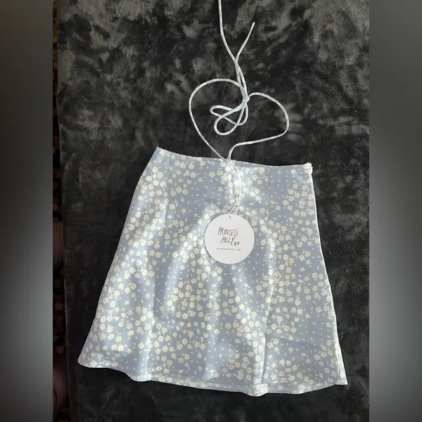 Princess Polly Flo Mini Skirt in Blue Size 0 New with tag - Image 5