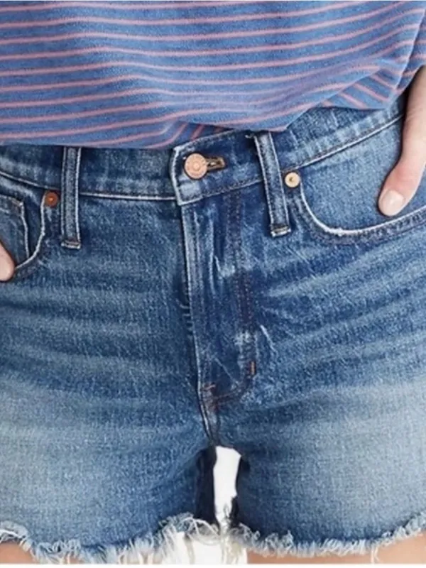 Madewell “The Perfect Jean Short” High-Rise Denim Shorts, size 25 - Image 3