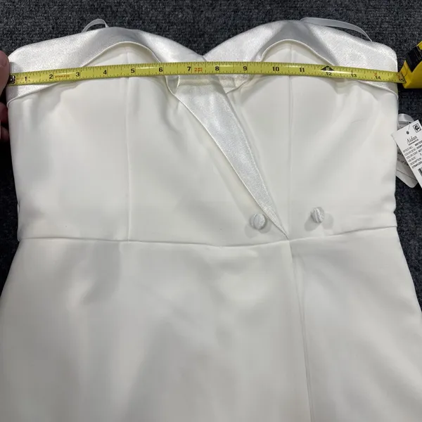 Aidan Mattox Strapless Tuxedo Dress Women's 2 Ivory White Formal BNWT - Image 9