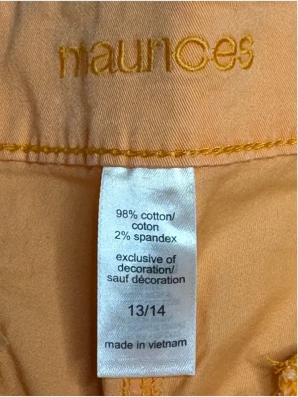 Maurices bright orange High-Waist Women’s Shorts NEW size 13/14 - Image 8