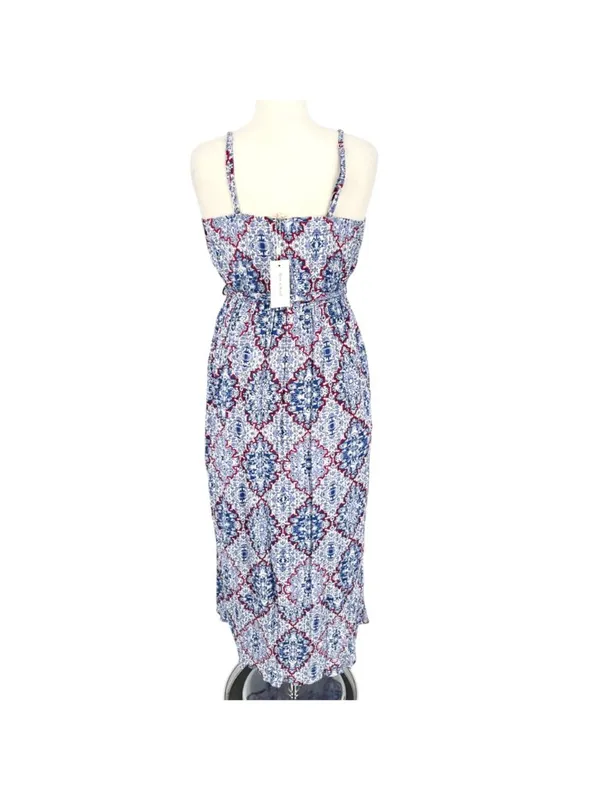 Sim & Sam Printed Summer Maxi Dress Blue Size Small NWT Boho Resortwear - Image 7