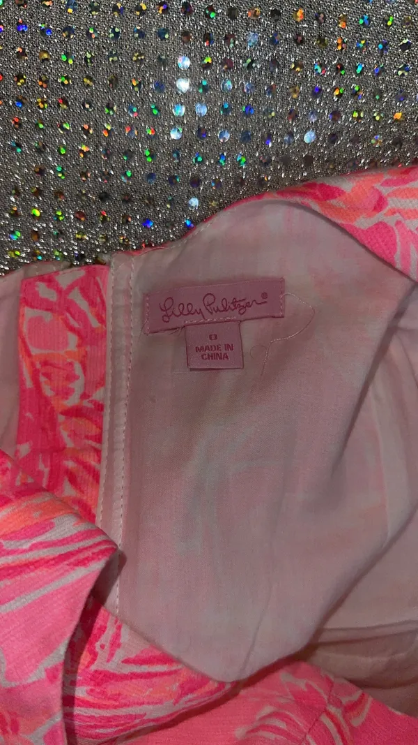 Lilly Pulitzer Dress Shift Mila Pink Flamingo - Image 7