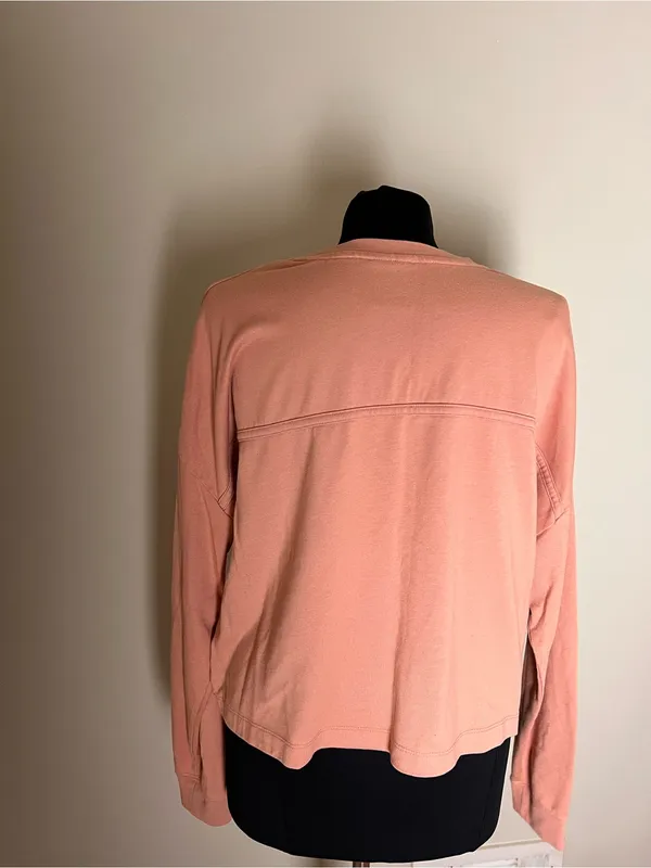 Nike Women's Rose-Tan Crewneck Sweatshirt with White Logo - Image 4