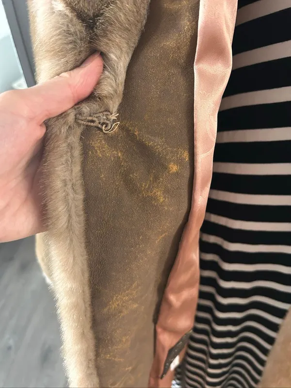 Sears fashion Faux Fur Coat Sz 8 M Vintage 70s Light Brown Tan Plush Winter Jack - Image 5
