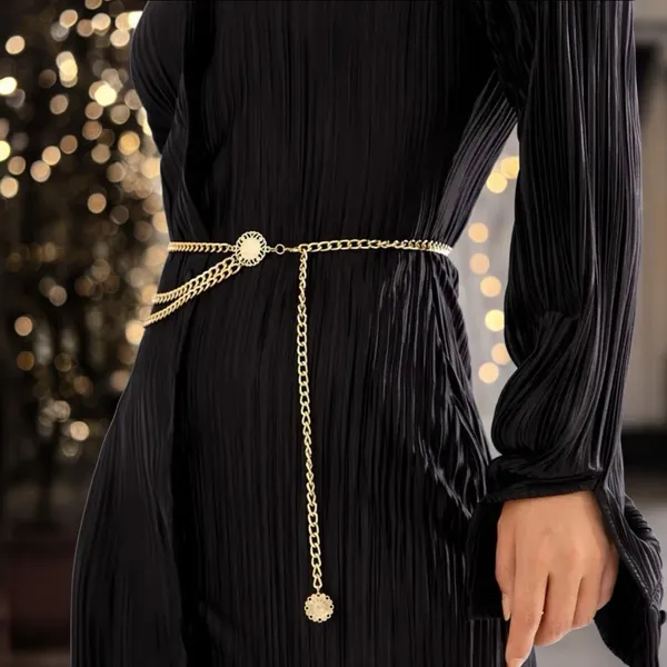 Golden Plated Tassel Belt Chain Elegant‎ Alloy Accessory Versatile Style - Image 5