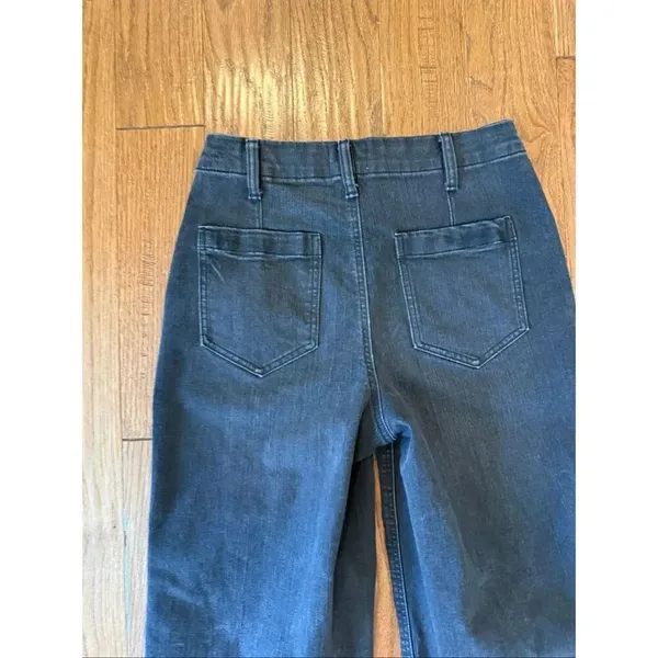 Sonoma high rise utility black wash straight crop Jean 8 petite - Image 7